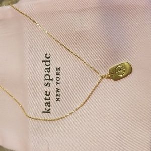 Kate Spade New York Gold Tone Wishes Peace Pendant Necklace NWT